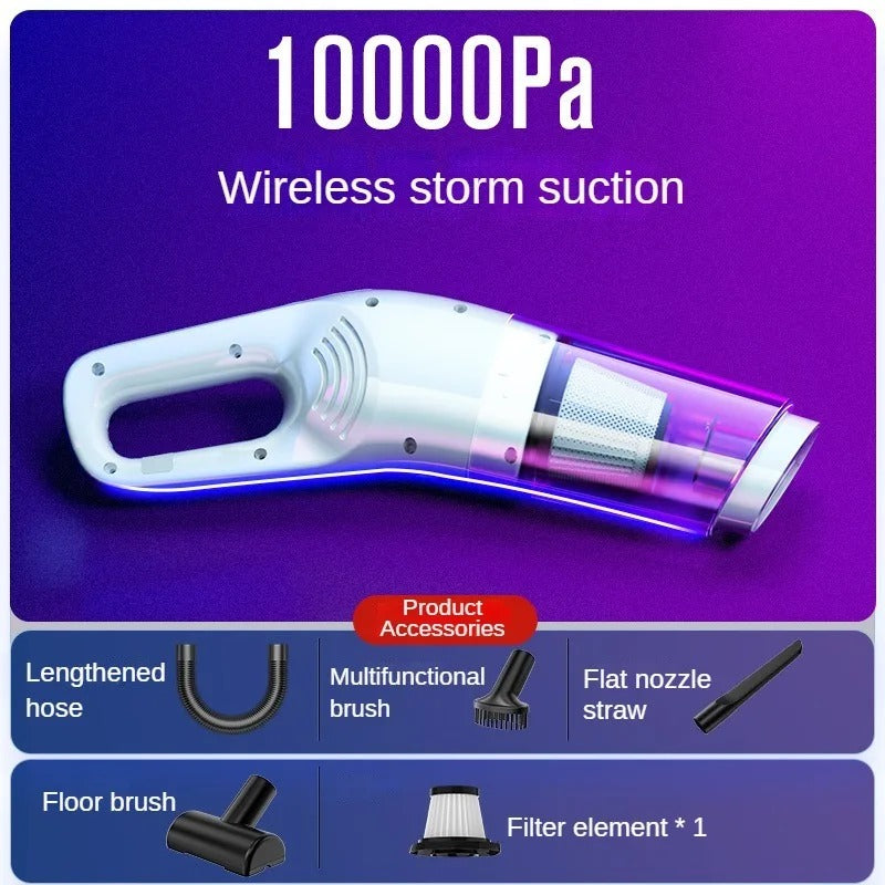 10000Pa Cordless Car Vacuum Cleaner Mini Portable Powerful Handheld