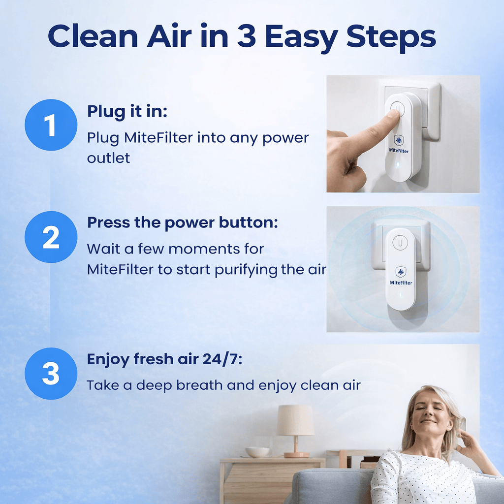 MiteFilter™ Dust Mites Mini Air Purifier