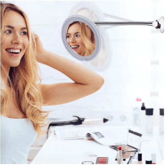 GlowFlex | 10X Magnifying LED Lighted Flexible Mirror